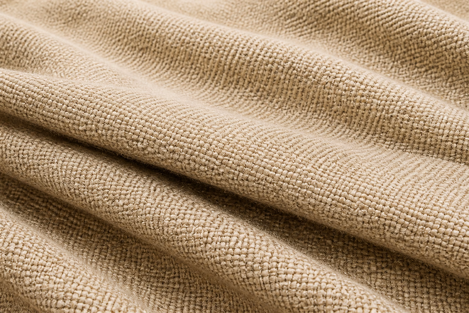 Folded natural hemp fabric
