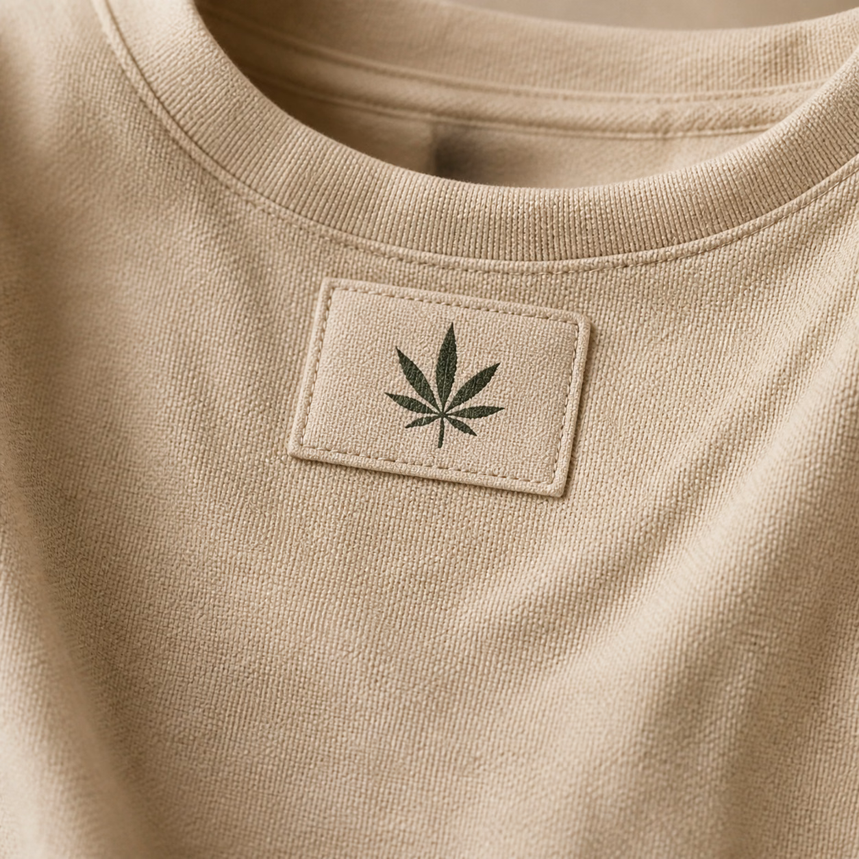 Hemp neck label detail