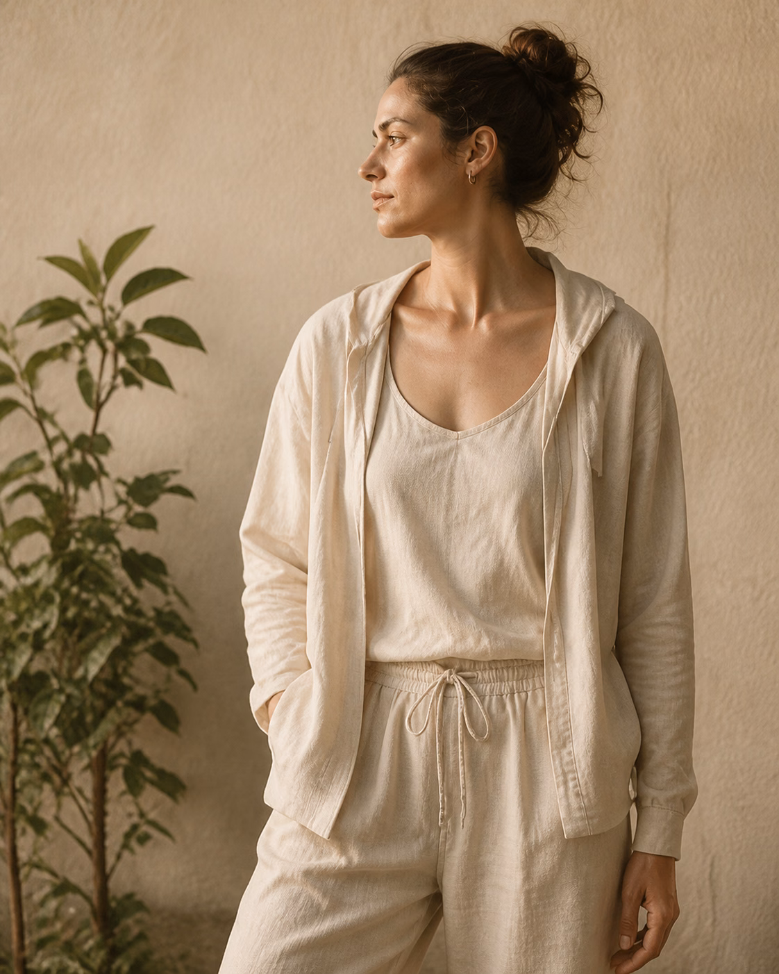Cream leisurewear set